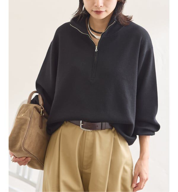 JOURNAL STANDARD「《WEB限定》ウォッシャブルTEXBRID ハーフZIP」|ニット・セーター|