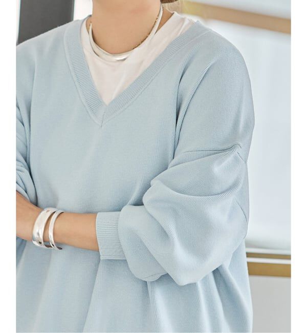JOURNAL STANDARD「《新色あり/WEB限定追加》ウォッシャブルTEXBRID Vプルオーバー」|ニット・セーター|