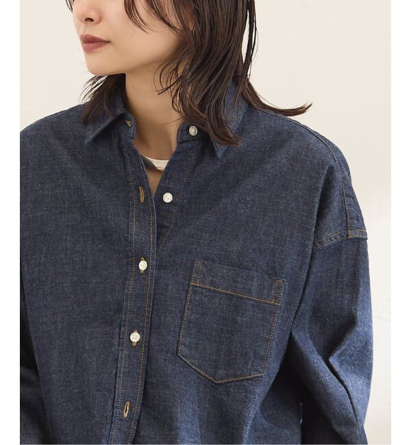 JOURNAL STANDARD「コーンデニムライトオンスクロップド シャツ」|シャツ・ブラウス|