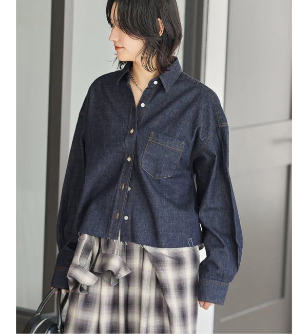 JOURNAL STANDARD「コーンデニムライトオンスクロップド シャツ」|シャツ・ブラウス|