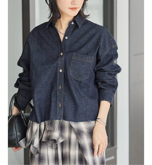 JOURNAL STANDARD「コーンデニムライトオンスクロップド シャツ」|シャツ・ブラウス|