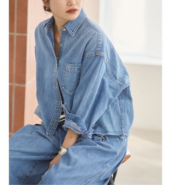 JOURNAL STANDARD「コーンデニムライトオンスクロップド シャツ」|シャツ・ブラウス|