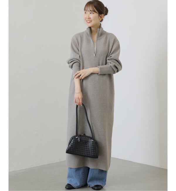 JOURNAL STANDARD relume「《WEB限定追加3》スウェットライクハーフジップワンピース」|ワンピース|グレーA
