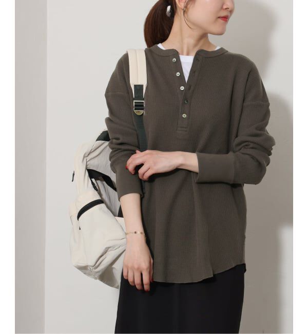 JOURNAL STANDARD relume「【Hanes&times;relume】別注Newワッフルヘンリーネックプルオーバー」|Tシャツ・カットソー|