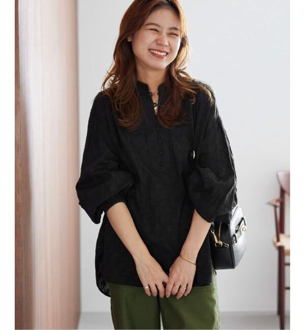 JOURNAL STANDARD relume「《WEB限定追加》コットンジャガードギャザーブラウス」|シャツ・ブラウス|