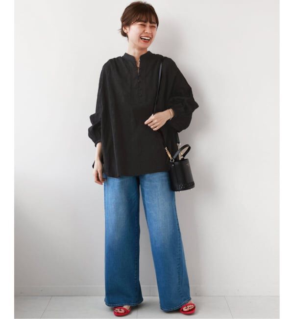 JOURNAL STANDARD relume「《WEB限定追加》コットンジャガードギャザーブラウス」|シャツ・ブラウス|