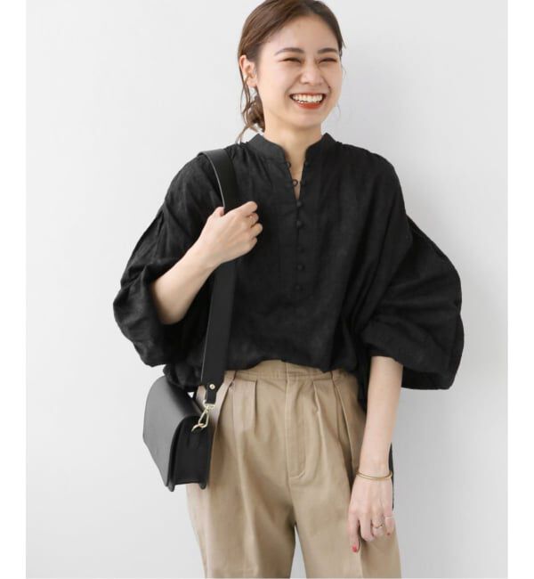 JOURNAL STANDARD relume「《WEB限定追加》コットンジャガードギャザーブラウス」|シャツ・ブラウス|