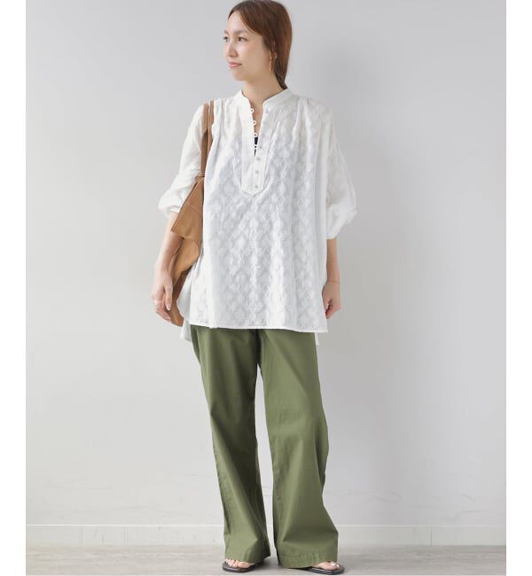 JOURNAL STANDARD relume「《WEB限定追加》コットンジャガードギャザーブラウス」|シャツ・ブラウス|