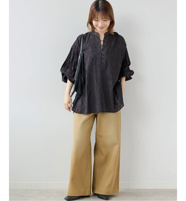JOURNAL STANDARD relume「《WEB限定追加》コットンジャガードギャザーブラウス」|シャツ・ブラウス|