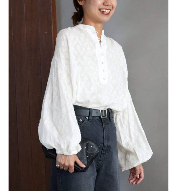 JOURNAL STANDARD relume「《WEB限定追加》コットンジャガードギャザーブラウス」|シャツ・ブラウス|