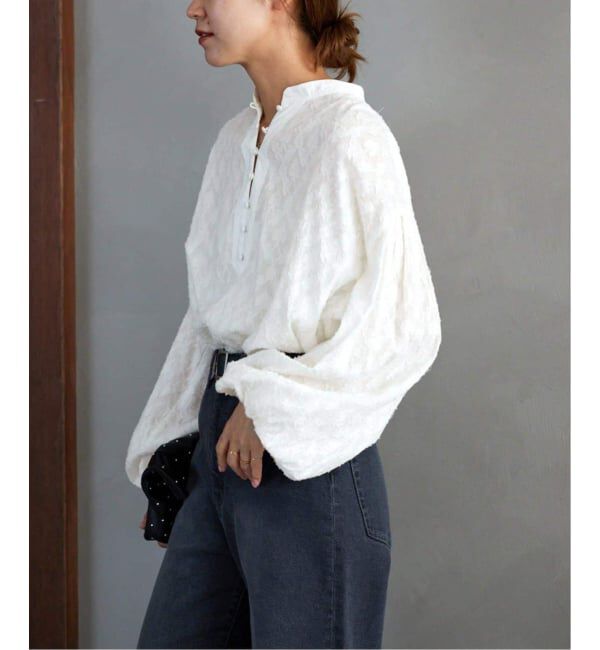 JOURNAL STANDARD relume「《WEB限定追加》コットンジャガードギャザーブラウス」|シャツ・ブラウス|
