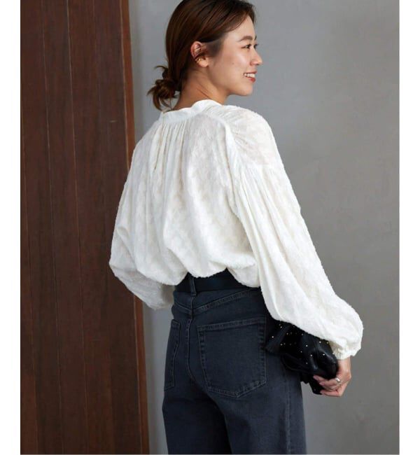 JOURNAL STANDARD relume「《WEB限定追加》コットンジャガードギャザーブラウス」|シャツ・ブラウス|