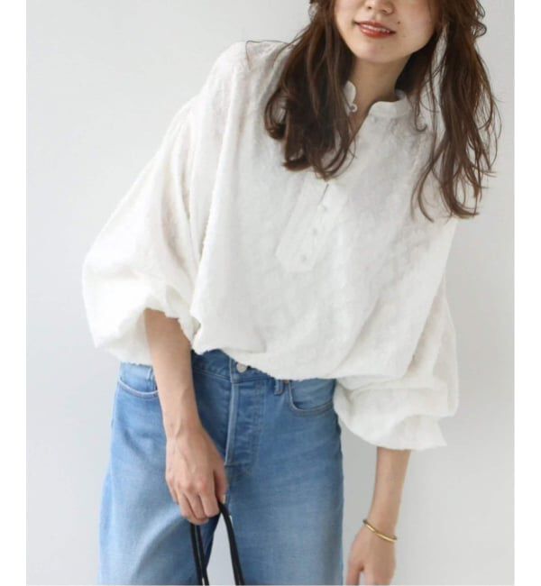 JOURNAL STANDARD relume「《WEB限定追加》コットンジャガードギャザーブラウス」|シャツ・ブラウス|