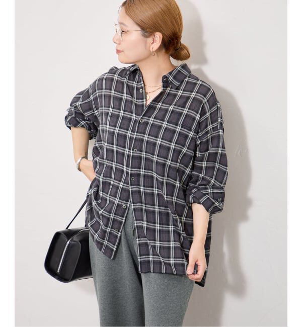JOURNAL STANDARD「《追加2》別注【LANCER CLOTHING CORPORATION】オーバーFITシャツ」|シャツ・ブラウス|ネイビー