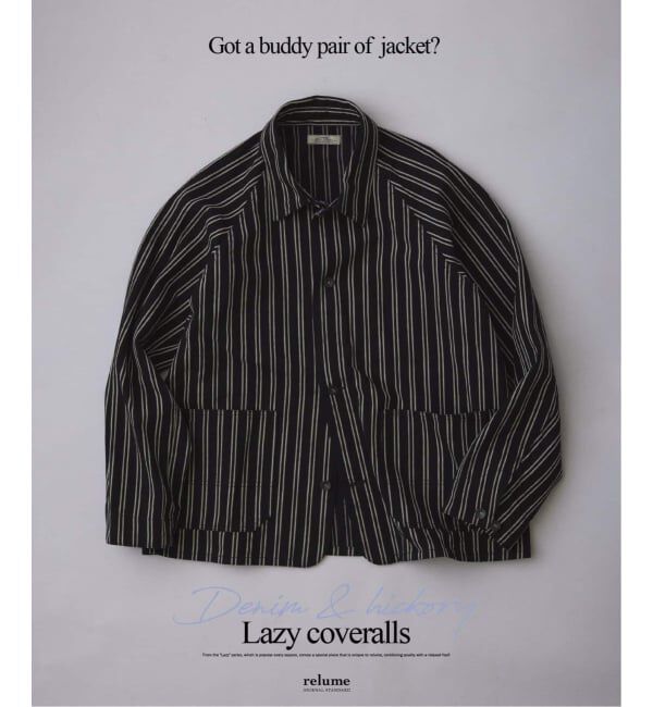 JOURNAL STANDARD relume「デニム＆ヒッコリー &rdquo;レイジー&rdquo; カバーオール ジャケット」|その他|ブラック