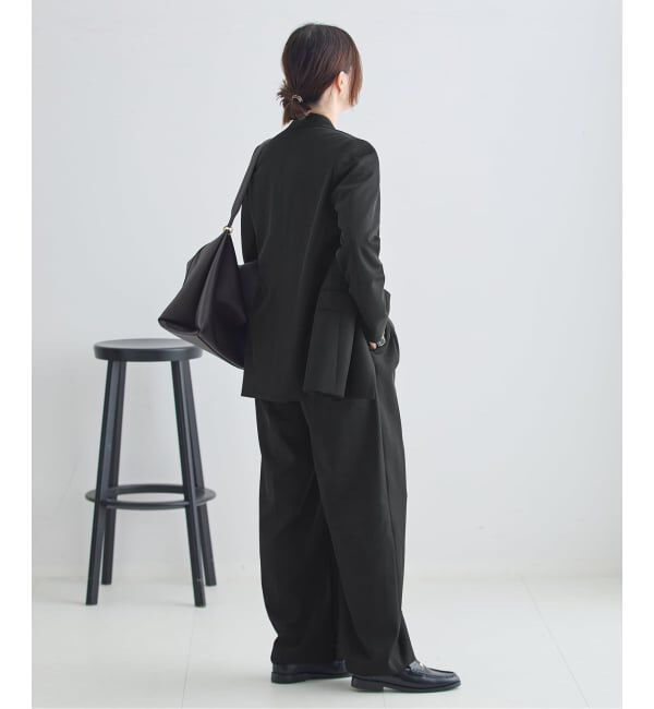 journal standard L'essage「ヴィスポリギャバ パンツ(ブラック)」|スラックス|