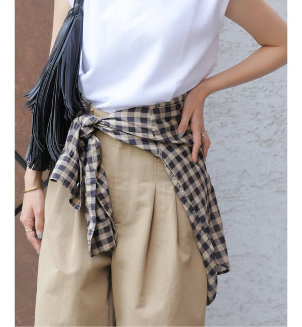 JOURNAL STANDARD relume「《追加2》コットンローンチェックオーバーサイズ」|シャツ・ブラウス|
