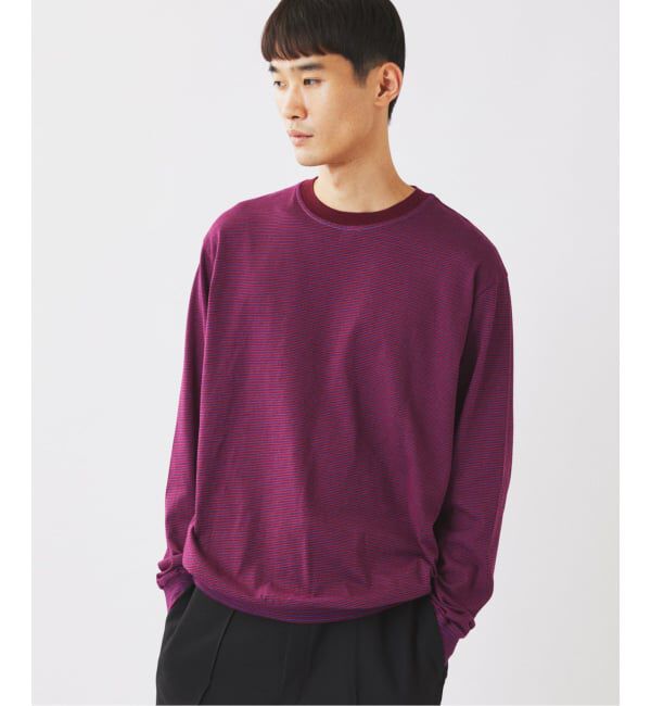 JOURNAL STANDARD relume「米富繊維 / Yonetomi 別注 ガーメントダイ ボーダー ロンT」|Tシャツ・カットソー|