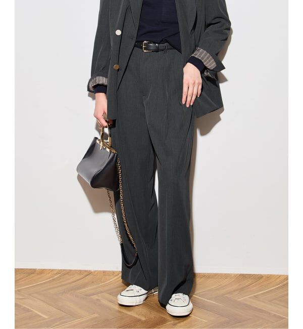 journal standard L'essage「ヴィスポリギャバパンツ（グレーA・ネイビー）」|スラックス|