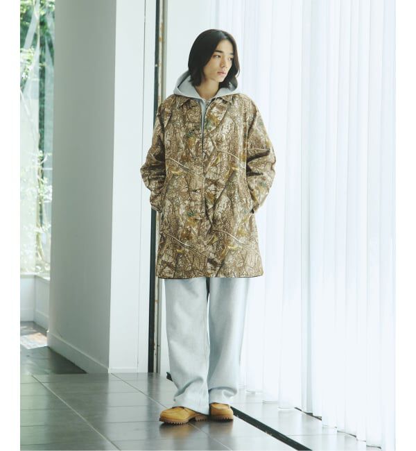 JOURNAL STANDARD「カモ柄 リバーシブル バルカラー コート」|ステンカラーコート|