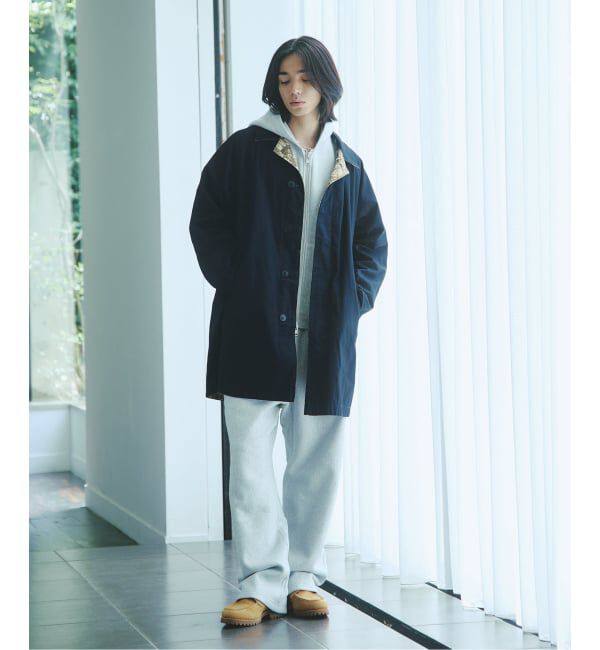 JOURNAL STANDARD「カモ柄 リバーシブル バルカラー コート」|ステンカラーコート|