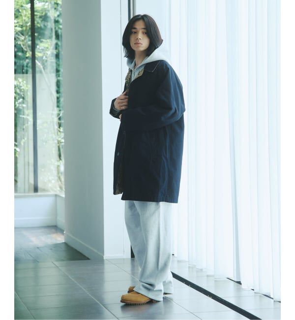 JOURNAL STANDARD「カモ柄 リバーシブル バルカラー コート」|ステンカラーコート|