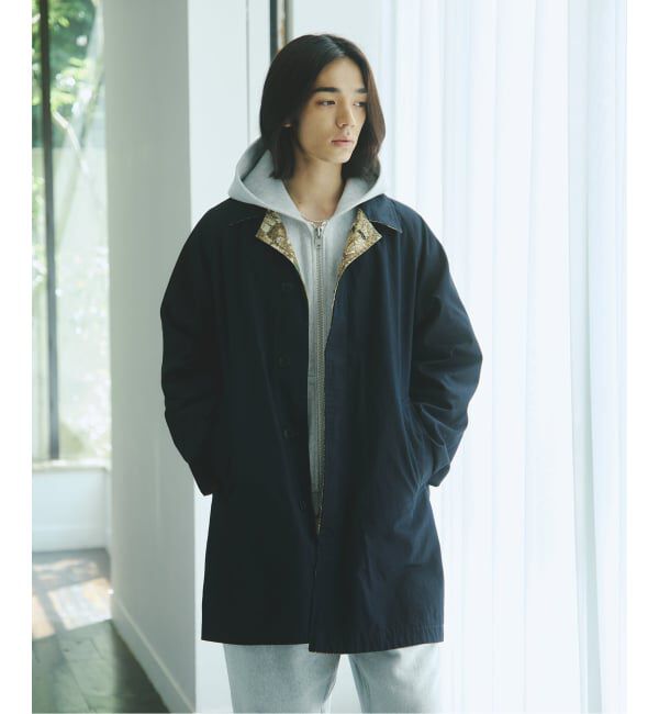 JOURNAL STANDARD「カモ柄 リバーシブル バルカラー コート」|ステンカラーコート|