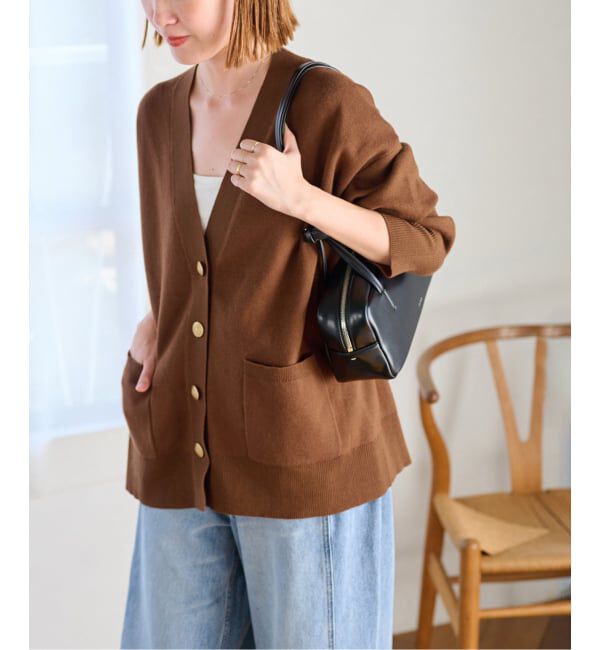 JOURNAL STANDARD relume「《一部WEB限定追加》コットンカシミヤミックスダブルニットVネックカーディガン」|カーディガン|