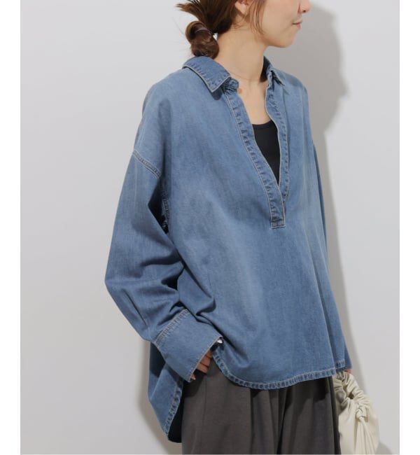 JOURNAL STANDARD relume「デニムスキッパーシャツ」|シャツ・ブラウス|ブルー A