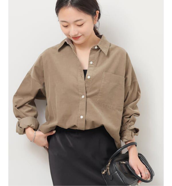 JOURNAL STANDARD relume「《追加》コットンコーデュロイオーバーサイズシャツ」|シャツ・ブラウス|