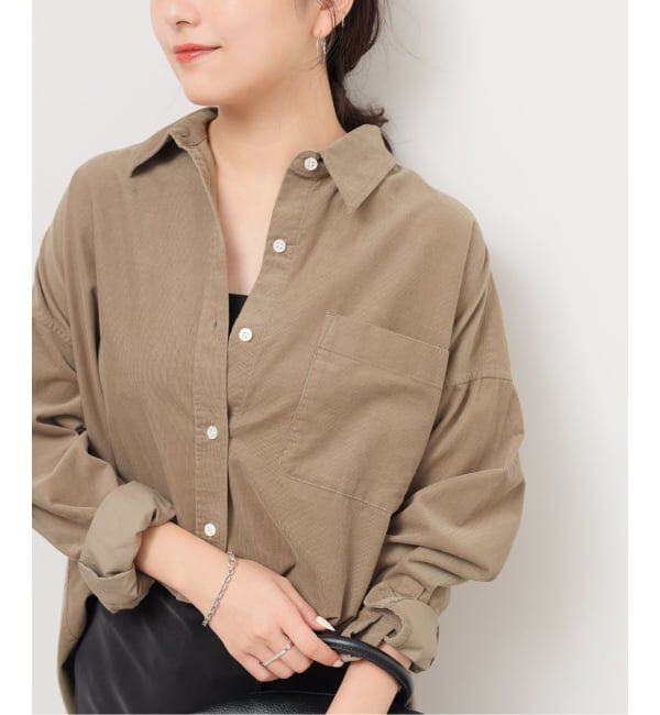 JOURNAL STANDARD relume「《追加》コットンコーデュロイオーバーサイズシャツ」|シャツ・ブラウス|