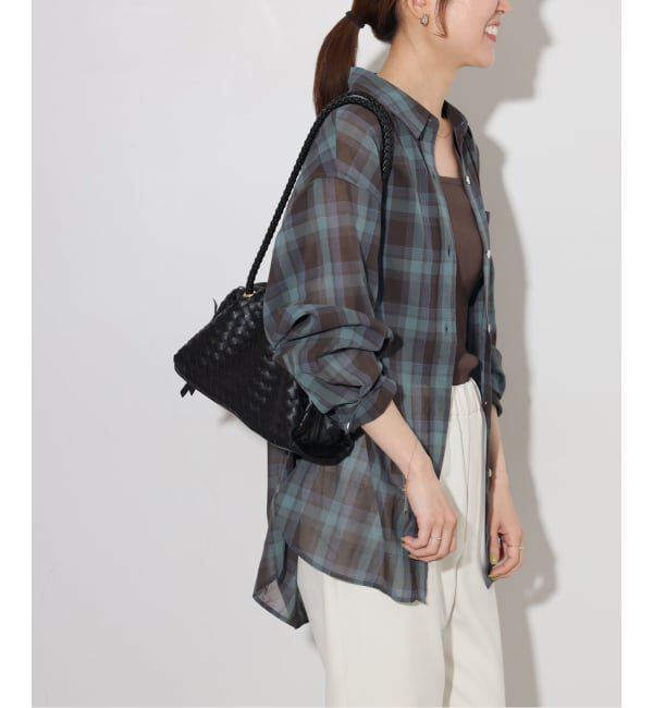 JOURNAL STANDARD relume「シアーボイルコットンチェックシャツ」|シャツ・ブラウス|ネイビー