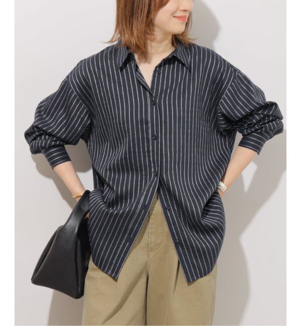 JOURNAL STANDARD relume「ニュアンスカラーストライプシャツ」|シャツ・ブラウス|ネイビー