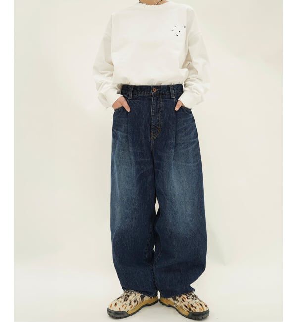journal standard luxe「13OZデニム タックラウンドパンツ」|デニム|