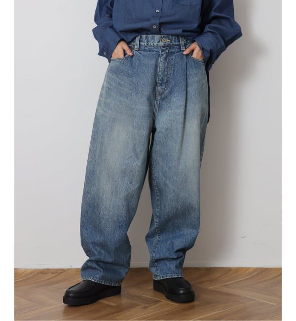 journal standard luxe「13OZデニム タックラウンドパンツ」|デニム|