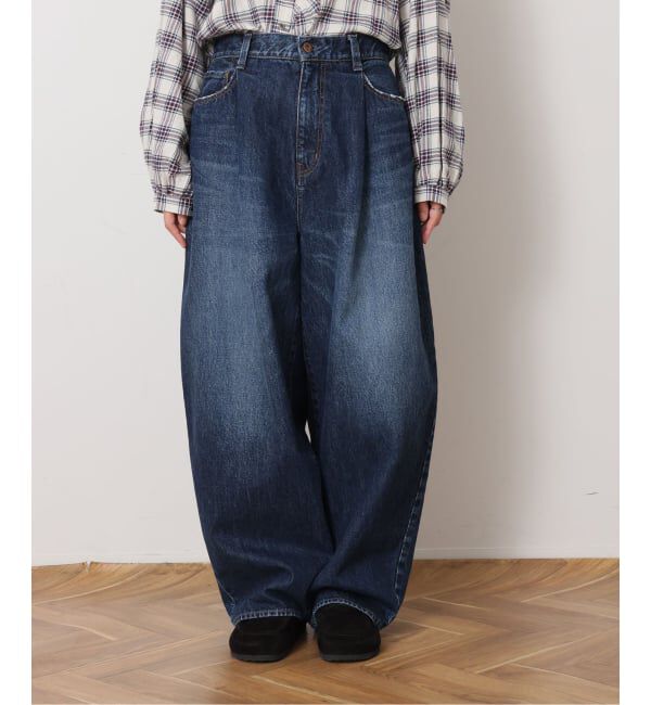 journal standard luxe「13OZデニム タックラウンドパンツ」|デニム|