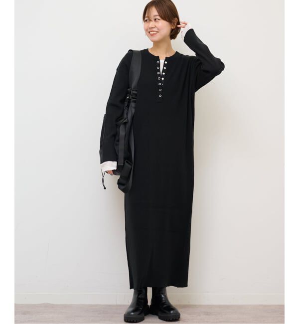 JOURNAL STANDARD relume「《WEB限定追加予約 / 新色》【MULTI FUNC+】ヘンリーネックニットワンピース」|ワンピース|