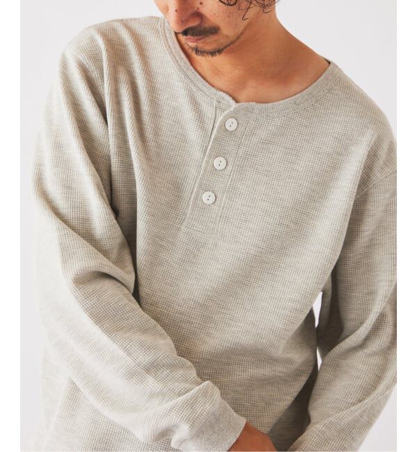 JOURNAL STANDARD relume「《予約》ヴァリアス ワッフル ヘンリーネック」|Tシャツ・カットソー|
