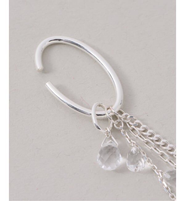 Spick and Span「【SAMH by LILAS】ミックスチェーンクォーツイヤーカフ SV（片耳）」|イヤーカフ|