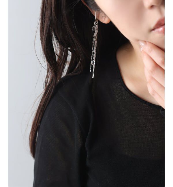 Spick and Span「【SAMH by LILAS】ミックスチェーンクォーツイヤーカフ SV（片耳）」|イヤーカフ|