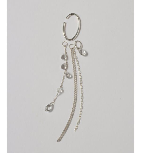 Spick and Span「【SAMH by LILAS】ミックスチェーンクォーツイヤーカフ SV（片耳）」|イヤーカフ|