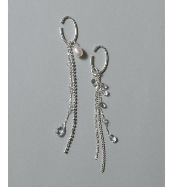 Spick and Span「【SAMH by LILAS】ミックスチェーンクォーツイヤーカフ SV（片耳）」|イヤーカフ|