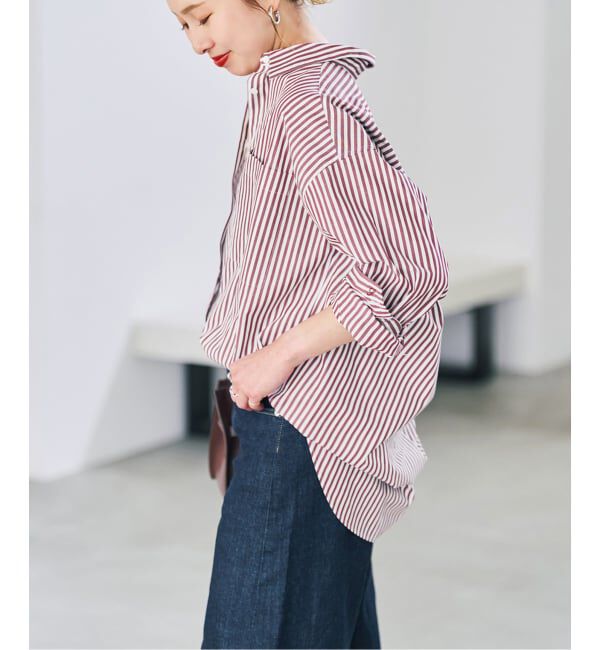 Spick and Span「《WEB限定カラー有り / 追加》50コットンオーバーシャツ」|シャツ・ブラウス|