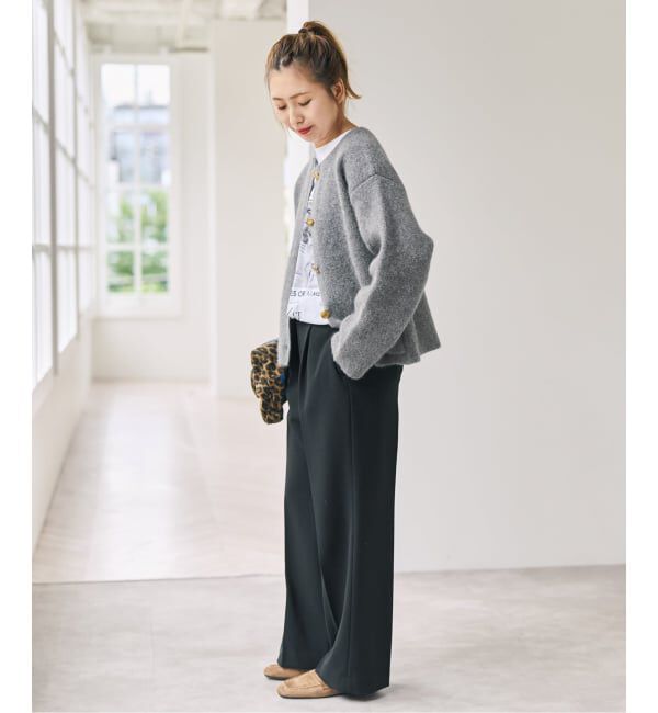 Spick and Span「ダブルクロス1タックパンツ」|スラックス|