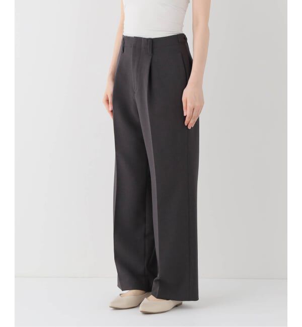 Spick and Span「ダブルクロス1タックパンツ」|スラックス|