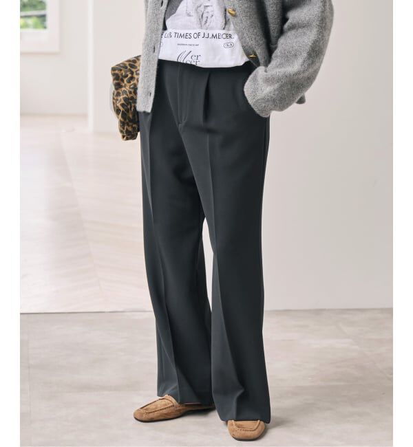 Spick and Span「ダブルクロス1タックパンツ」|スラックス|