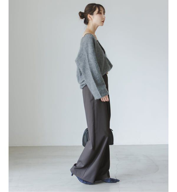 NOBLE「《追加・WEB限定カラーあり》エステルツイルストレッチスラックスパンツ」|スラックス|