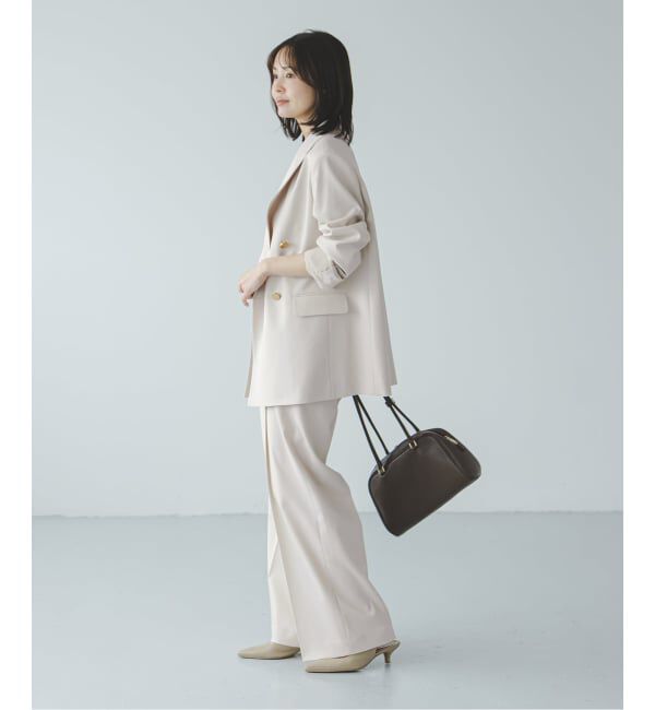 NOBLE「《追加・WEB限定カラーあり》エステルツイルストレッチスラックスパンツ」|スラックス|
