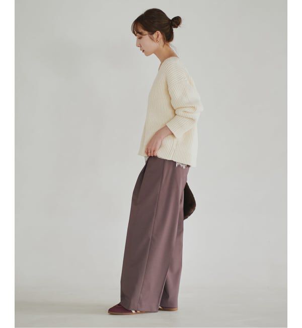 NOBLE「《追加・WEB限定カラーあり》エステルツイルストレッチスラックスパンツ」|スラックス|
