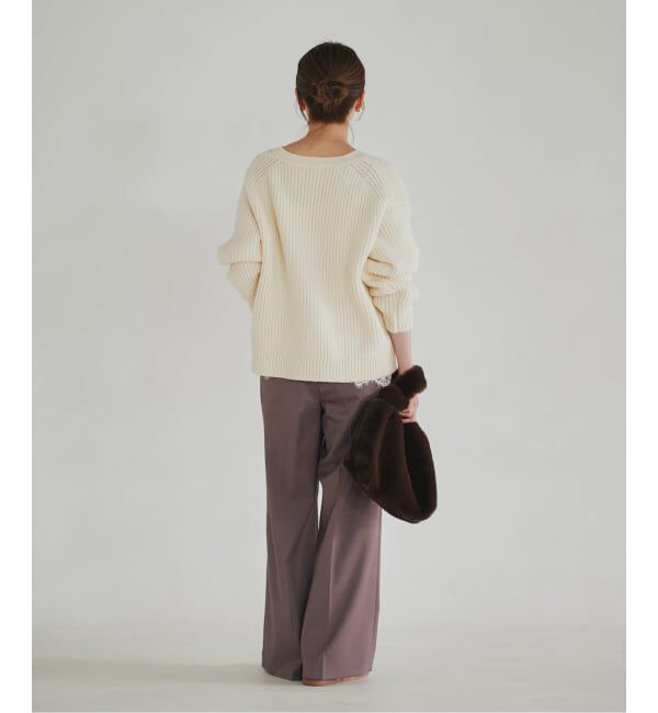 NOBLE「《追加・WEB限定カラーあり》エステルツイルストレッチスラックスパンツ」|スラックス|